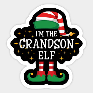 I'm The Grandson Elf Matching Family Christmas Pajama Sticker